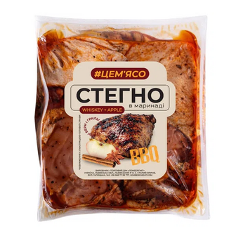 Стегно куряче #ЦЕМ'ЯСО в маринаді Whiskey&Apple охолоджене (100г)