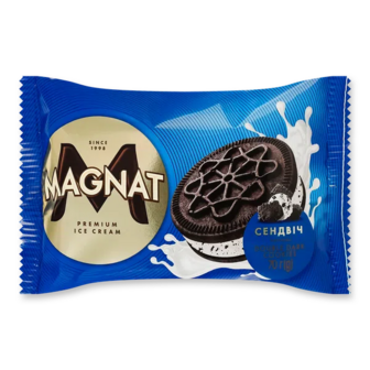 Морозиво Magnat Double dark cookies сендвіч (70г)