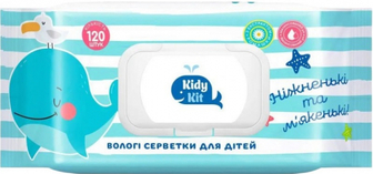 Серветки вологі Kidy Kit д/дітей 120шт