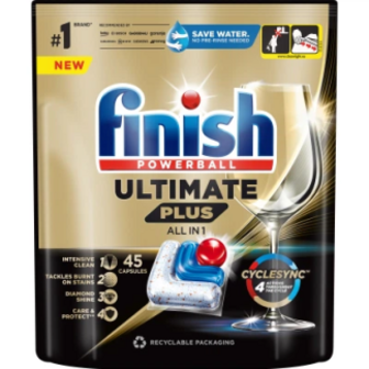 Засіб Finish Ultimate Plus All in 1 Сода для миття посуду в посудомийних машинах 28шт