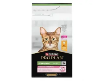 Сухий корм PRO PLAN Sterilised Adult Delicate для котів після стерилізації, з чутливим травенням, з куркою, 10кг