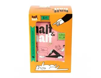 Набір Half&Half вологий корм для кошенят, шматочки з індичкою у желе, паучі, (5+1)х100 г