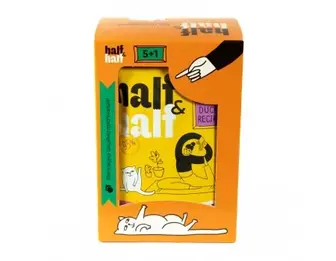 Набір Half&Half вологий корм для дорослих котів, шматочки з качкою у соусі, паучі, (5+1)х100 г