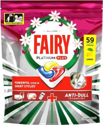 Засіб Fairy Platinum Plus Все в одному д/посуд машин Лим59шт 915