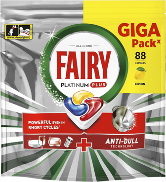 Засіб для миття посуду Fairy Platinum Plus Lemon д/ПММ 88 капс