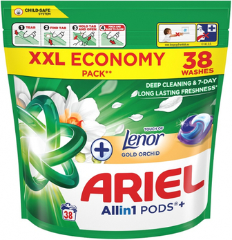 Засіб Ariel рідкий в капсулах Lenor Золота орхідея 38*24,4г