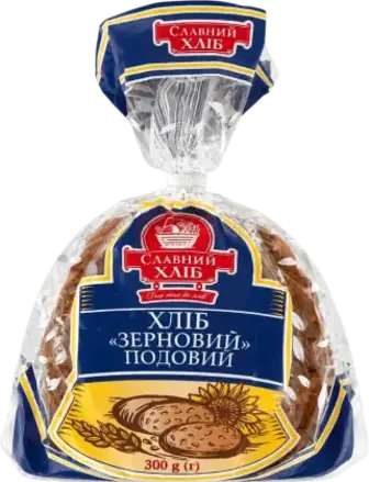 Хліб Славний хліб Зерновий житньо-пшеничний нарізний 300 г