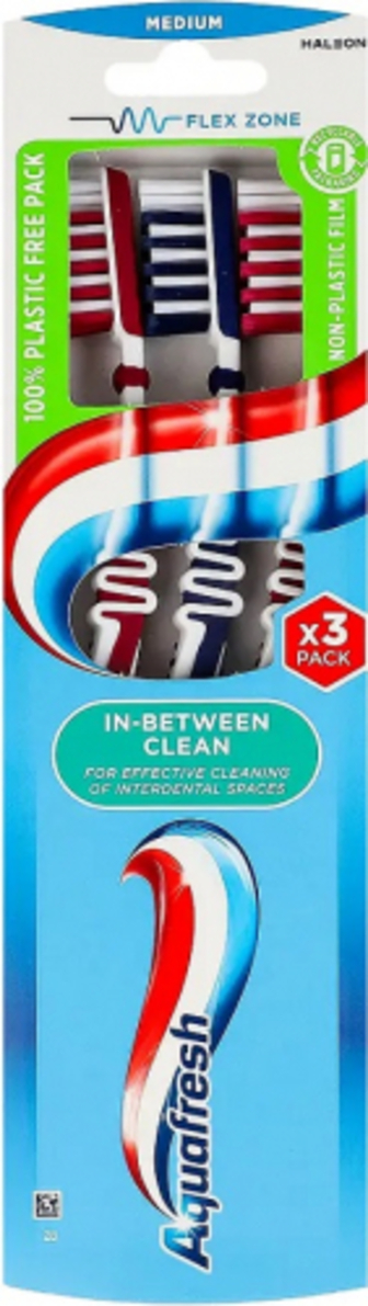 Зубна щітка Aquafresh In-Between Clean medium 3шт.