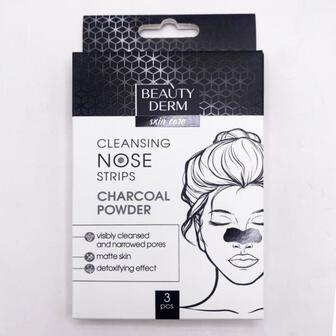 Смужки д/носу Beautyderm очищ. з бамбук.вугіллям 3 шт