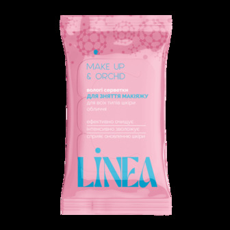 Серветка вол. д/знят. мак. LINEA make up silk&orchid, з міцел. вод. 20шт (60)