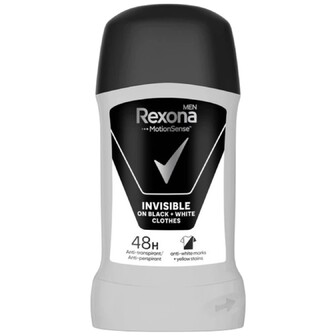 Дезодорант чол. тверд. Rexona невидимий на чорному й білому 50мл
