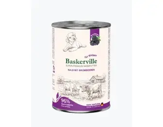 Вологий корм для цуценят Baskerville Телятина та ожина, 400 г
