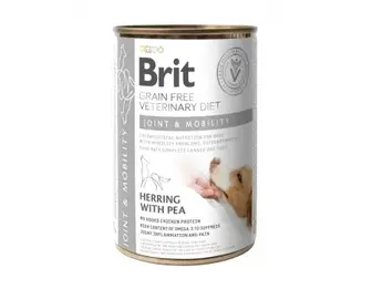 Вологий корм Brit GF VetDiet Joint & Mobility для собак, підтримка здоров'я суглобів, оселедець, індичка та горошок, 400 г