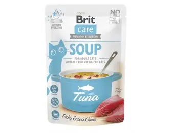 Корм вологий "Суп для котів Brit Care Soup with Tuna з тунцем", 75 г