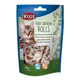 Ласощі для котів Trixie Premio Fish Chicken Rolls 50 г - курка та риба