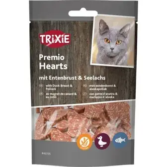 Ласощі для котів Trixie Premio Hearts 50 г - качка та риба