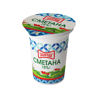 Сметана 280 г Злагода 15% п/стакан 