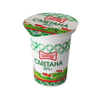 Сметана 280 г Злагода 20% п/стакан 