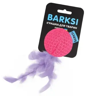 Іграшка для котів Barksi М'яч з дзвіночком 5 см - рожевий