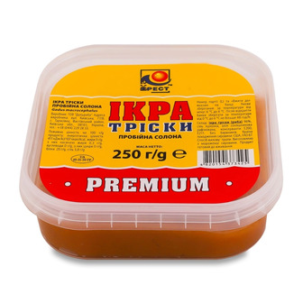 Ікра тріски Нерест Premium пробійна солона 250 г (4820154373425)