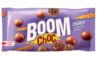 Драже Boom Choc Crunch рисові кульки в мол.шок.30г