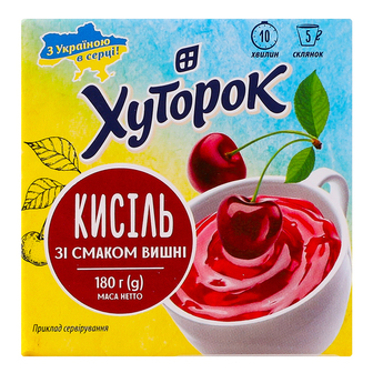 Кисіль зі смаком вишні Хуторок 180г