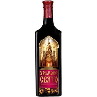 Вино Strong Wine Храмове Свято ординарне столове напівсолодке червоне 13% 0.7 л