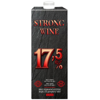 Вино Strong Wine Південне червоне ординарне міцне 17.5% 1 л