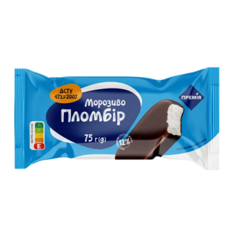 Морозиво «Премія»® пломбір у кондитерській глазурі (75г)