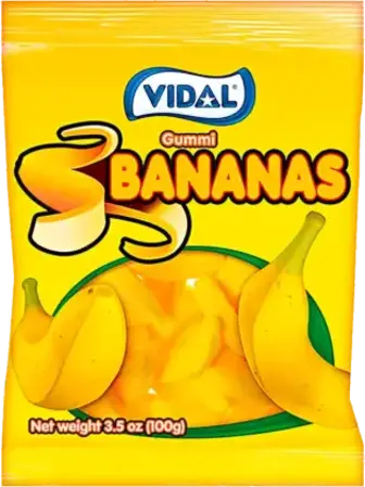 Цукерки Vidal Банани 90 г