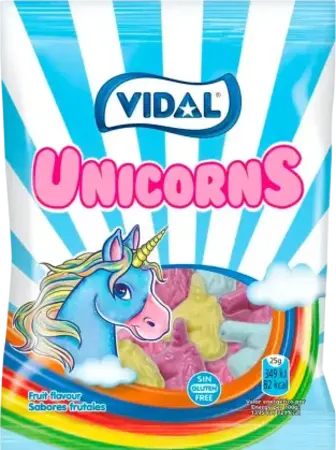 Цукерки Vidal Єдинороги желейні 90 г