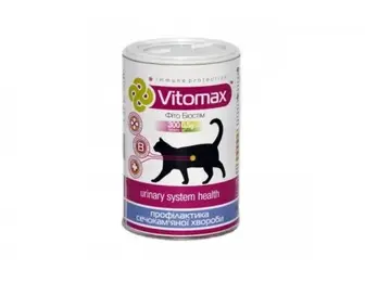 VITOMAX для профілактики сечокам'яної хвороби котів, 150г, 300таб.(термін придатності 09.2026)