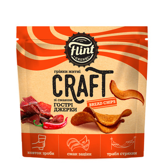 Грінки "Flint Craft" житньо-пшеничні Гострі джерки 90г