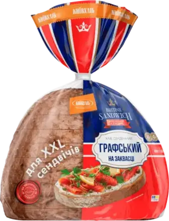 Хліб Київхліб Графський на заквасці нарізаний 400 г
