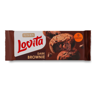 Печиво "Lovita Brownie" з какао ТМ Рошен, 152г