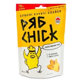 Курячі слайси сушені зі смаком сиру гауда ТМ РябChick, 50г