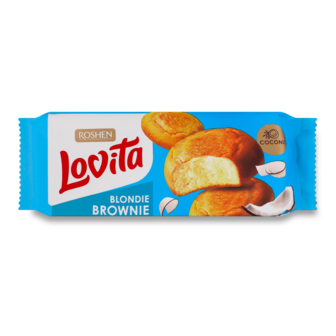 Печиво "Lovita Brownie" з кокосом ТМ Рошен, 152г