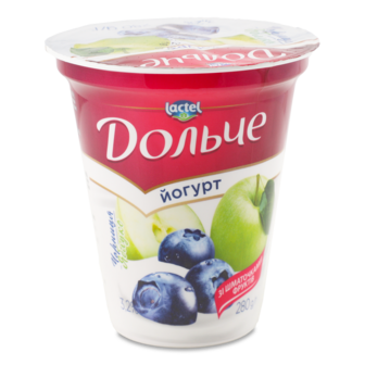 Йогурт чорниця-яблуко 2,5% ТМ Дольче, 280г