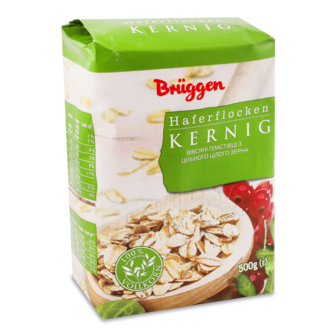 Пластiвці "Haferflocken Kernig" ТМ Bruggen, 500г