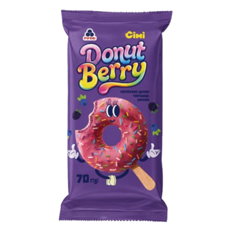 Морозиво "Donut Berry" ескімо 70г /Рудь/