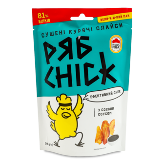 Курячі слайси сушені з соєвим соусом ТМ РябChick, 50г