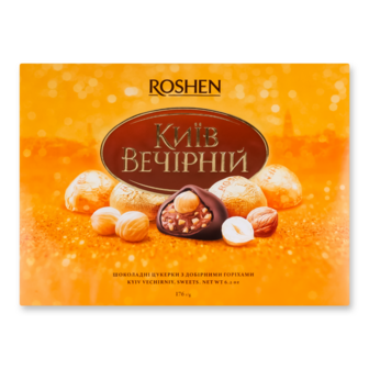 Цукерки "Київ Вечірній" ТМ Рошен, 176г