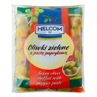 Оливки зелені з перцем ТМ Helcom, 195г