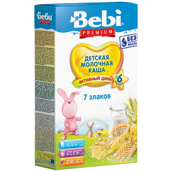 Дитяча молочна каша Bebi Premium 7 злаків, 200 г