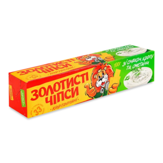 Чипси Жайвір Золотисті зі смаком кріпу та сметани (100г)