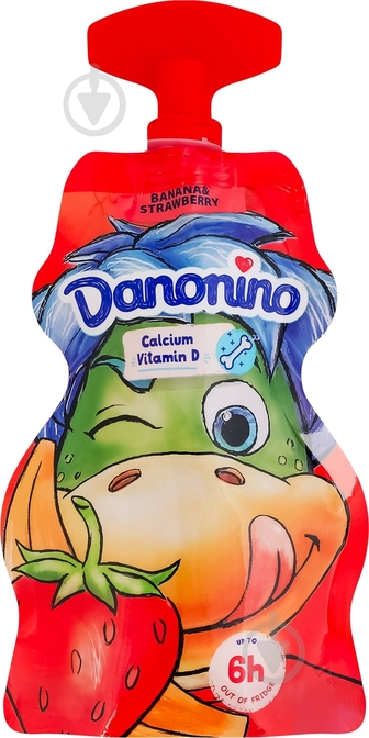 Йогурт Danone полунично-банановий збагачений кальцієм та вітаміном D 2,1% 70 г