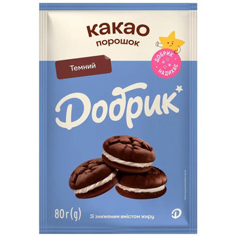 Какао-порошок Добрик темний 80 г (772312)