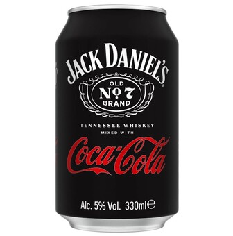 Напій слабоалкогольний Jack Daniel's Tennessee Whiskey Coca-Cola теннессі 0,33 л
