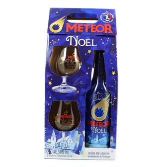 Пиво Набір Meteor Christmas Beer + 2 бокала Gift Pack світле фільтроване 0,65 л