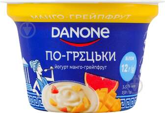 Йогурт Данон по-грецьки манго-грейпфрут 3,5% 150 г